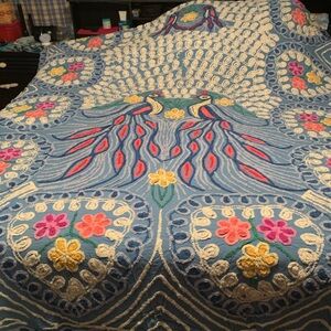 Vintage chenille bedspread queen size